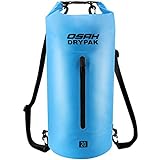 OSAH DRYPAK Dry Bag Wasserdichter Packsack wasserdichte Tasche Sack Beutel Lang Schulter Verstellbarer Schultergurt für Kajak Boot Angeln Rafting Schwimmen Wassersport Treiben (Blau, 5L)